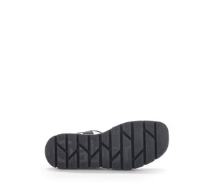 Leather Sandal with Ankle Strap in Black Footwear Gabor 