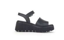 Load image into Gallery viewer, Leather Sandal with Ankle Strap in Black Footwear Gabor 
