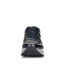 Load image into Gallery viewer, Leather Trim Sneaker in Navy Footwear Remonte 
