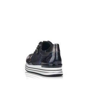 Leather Trim Sneaker in Navy Footwear Remonte 