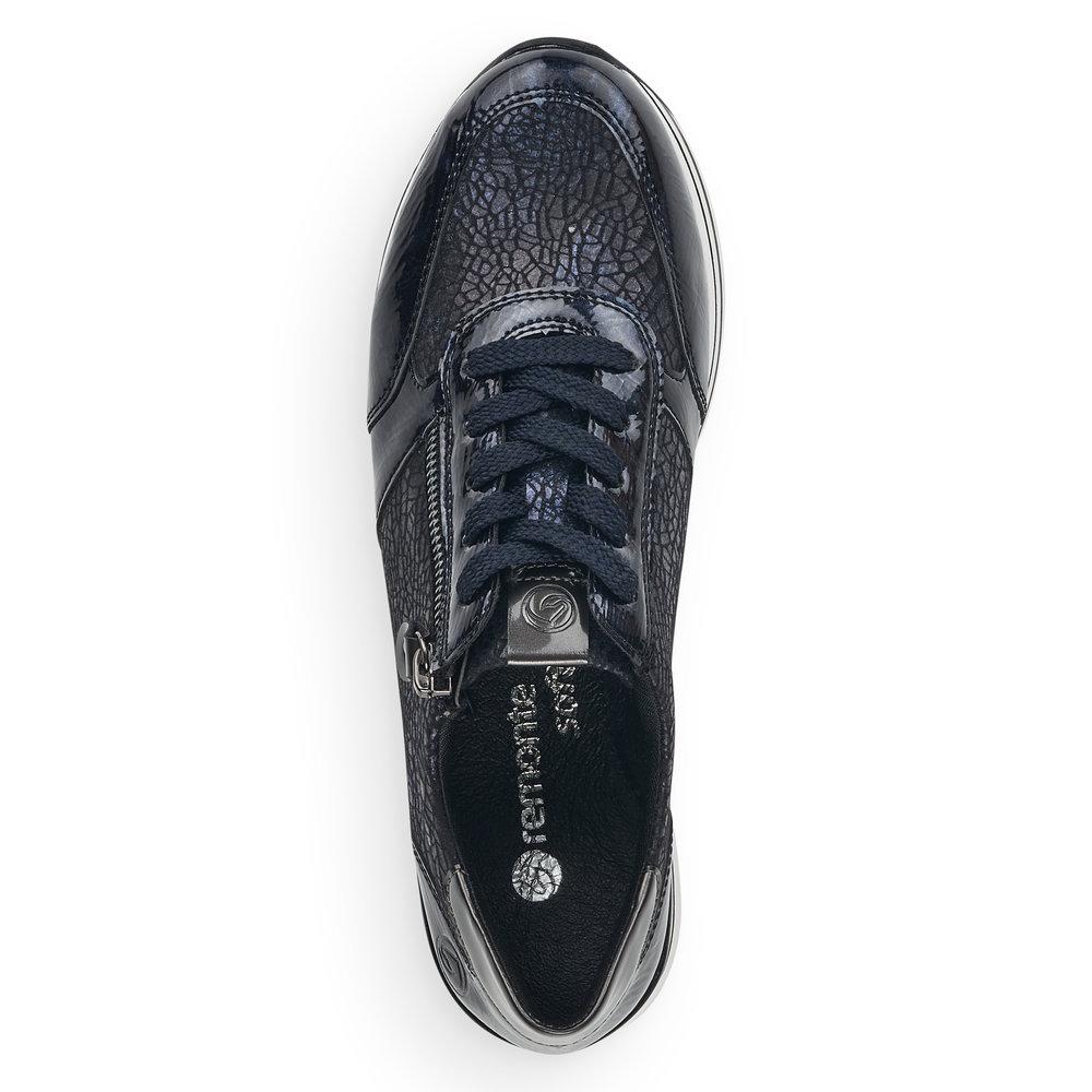 Leather Trim Sneaker in Navy Footwear Remonte 