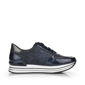 Leather Trim Sneaker in Navy Footwear Remonte 
