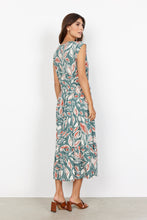 Load image into Gallery viewer, Leda Dress in Shadow Green Combi Dress Soyaconcept 

