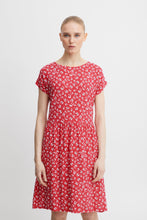 Load image into Gallery viewer, Lisa Dress in Raspberry Wine Flower Red Dress Ichi 
