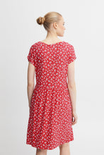 Load image into Gallery viewer, Lisa Dress in Raspberry Wine Flower Red Dress Ichi 
