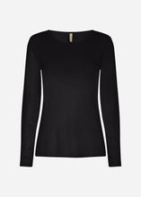 Load image into Gallery viewer, Marica Long Sleeve T-Shirt in Black T-Shirt Soyaconcept 
