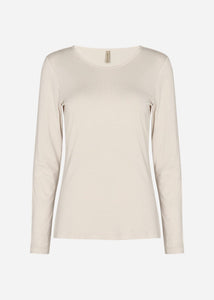 Marica Long Sleeve T-Shirt in Cream T-Shirt Soyaconcept 