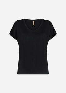 Marica Short Sleeve T-Shirt in Black T-Shirt Soyaconcept 