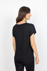 Marica Short Sleeve T-Shirt in Black T-Shirt Soyaconcept 