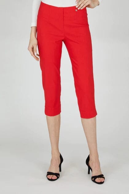 Marie Capri Trouser in Tomato Red Trousers Robell 