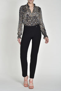 Marie Slim Fit Trouser in Black Trousers Robell 
