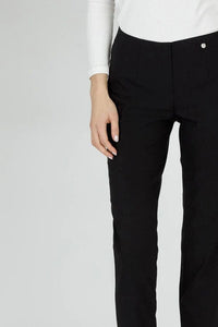 Marie Slim Fit Trouser in Black Trousers Robell 
