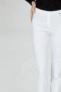 Marie Slim Fit Trouser in White (78cm) Trousers Robell 