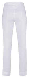 Marie Stretch Trouser in White Trousers Robell 
