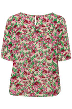 Load image into Gallery viewer, Marrakech AOP Blouse in Structured Flower Mix1 Pink Blouse Ichi 

