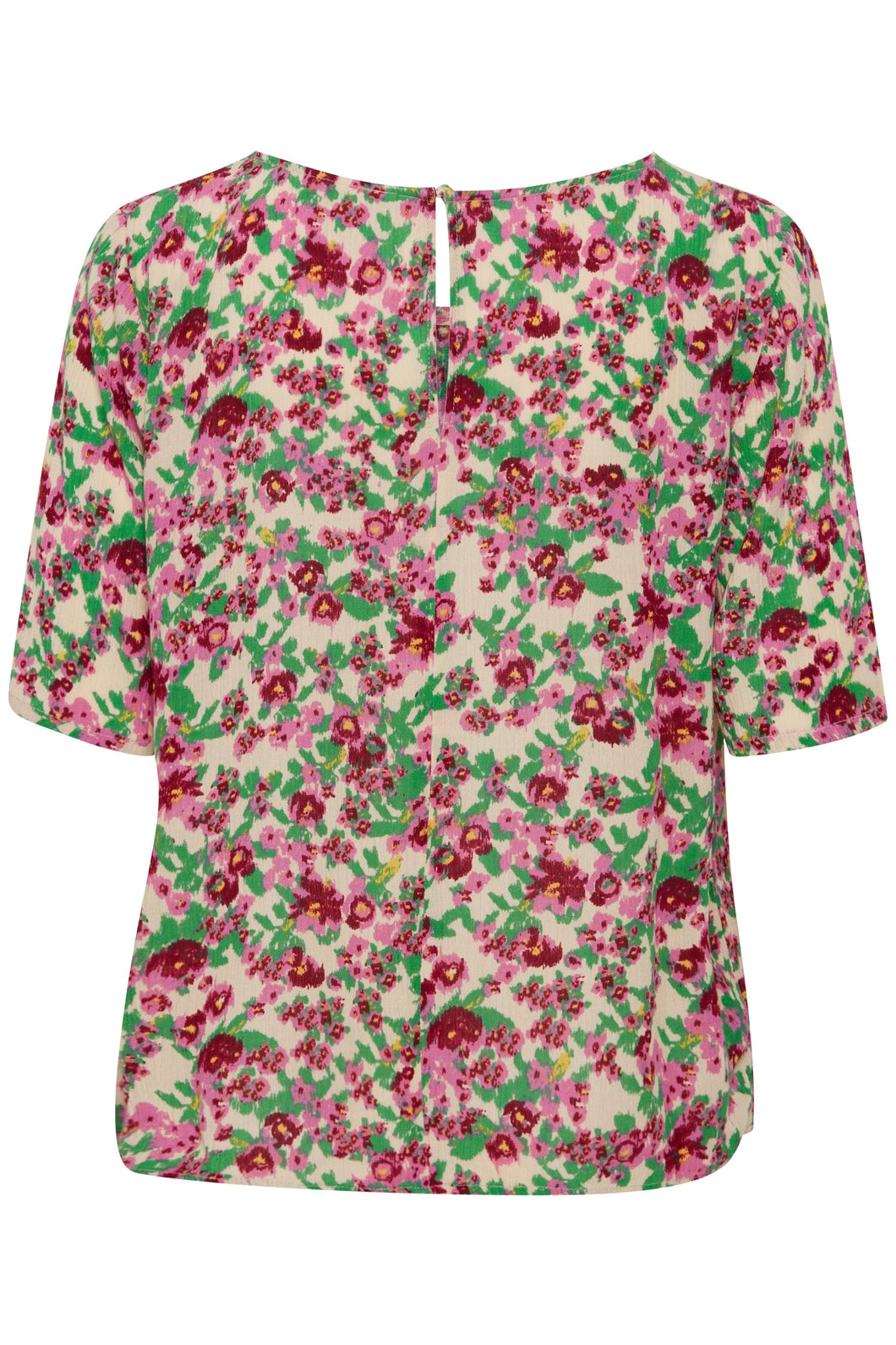 Marrakech AOP Blouse in Structured Flower Mix1 Pink Blouse Ichi 
