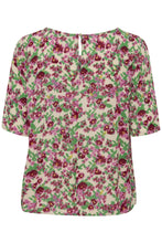 Load image into Gallery viewer, Marrakech AOP Blouse in Structured Flower Mix1 Pink Blouse Ichi 
