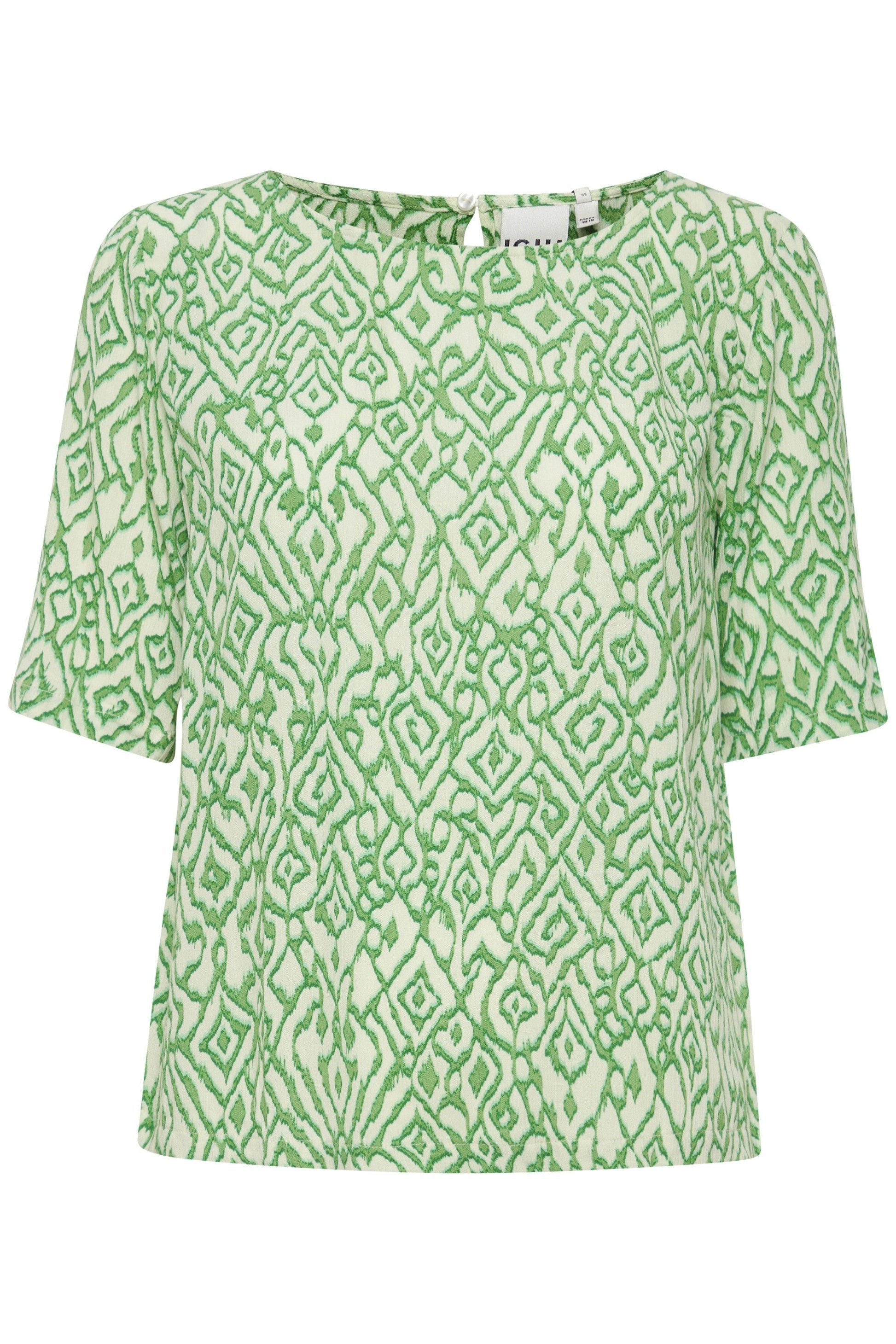 Marrakech Blouse in Greenbriar Ikat Print Blouse Ichi 