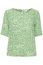 Load image into Gallery viewer, Marrakech Blouse in Greenbriar Ikat Print Blouse Ichi 
