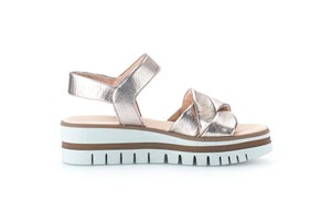 Metal Cervo Sandals in Metallic White Footwear Gabor 