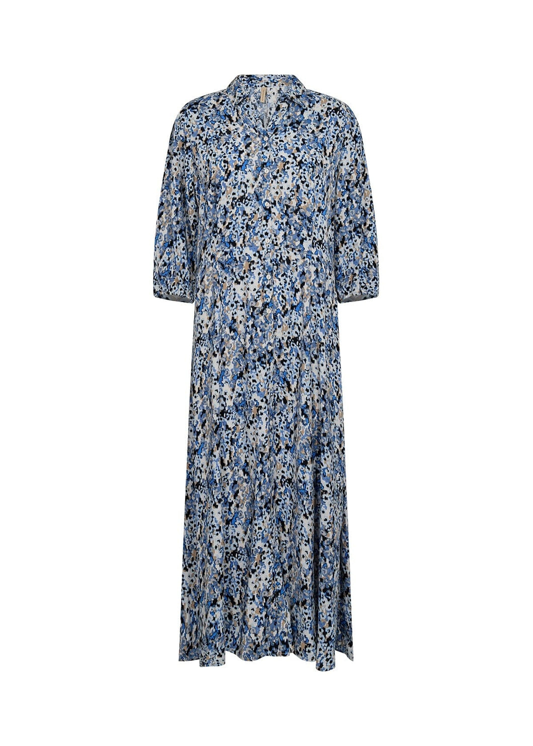 Minea Dress in Bright Blue Combi Dress Soyaconcept 