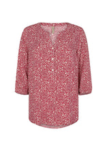 Load image into Gallery viewer, Molly 3/4 Sleeve Blouse in Berry Combi Blouse Soyaconcept 
