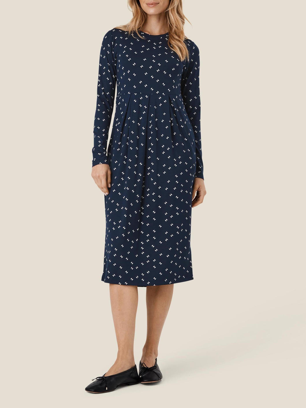 Namo Long sleeve Dress in Maritime Blue - Renaissance Boutiques Ireland