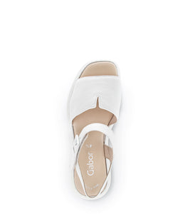 Nappa Nava Sandals in Light White Footwear Gabor 
