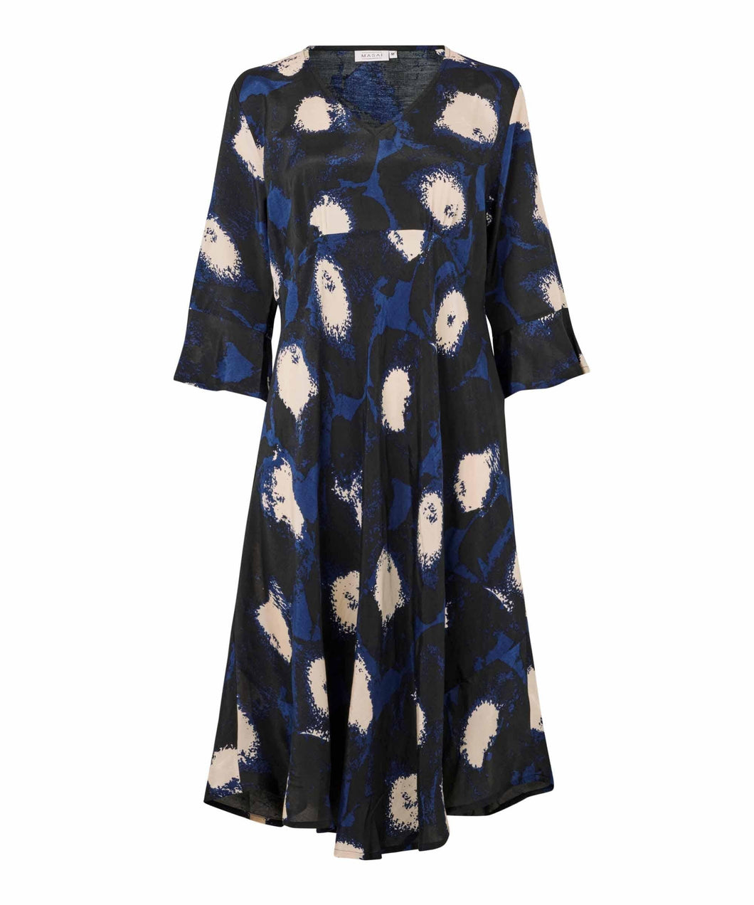 Nita 3/4 Sleeve Dress in Maritime Blue Dress Masai 