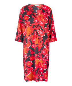Nodetta 3/4 sleeve Dress in Tango Red Dress Masai 