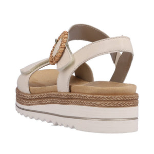 Odeon Sandal with Soft Velour Lining in Porcelain Sandal Remonte 