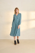 Load image into Gallery viewer, Packet Quays Long Sleeve Dress in Blue Green Dress Seasalt 
