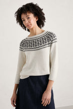 Load image into Gallery viewer, Polurrian Cove Jumper in Tapestries Ecru Inkwell Jumper Seasalt 
