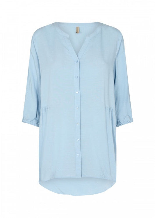 Radia Long Blouse in Cashmere Blue Blouse Soyaconcept 