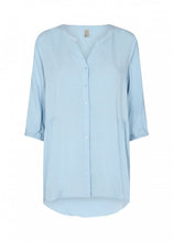 Load image into Gallery viewer, Radia Long Blouse in Cashmere Blue Blouse Soyaconcept 
