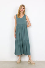 Load image into Gallery viewer, Radia Midi Dress in Shadow Green Dress Soyaconcept 
