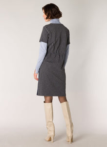 Safira Dress in Dark Navy Multi Color Dress Yest 