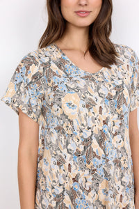 Sammy Dress in Air Blue Combi Dress Soyaconcept 