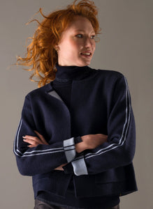 Sanjana Jacket in Dark Navy Multi Color Jacket Yest 