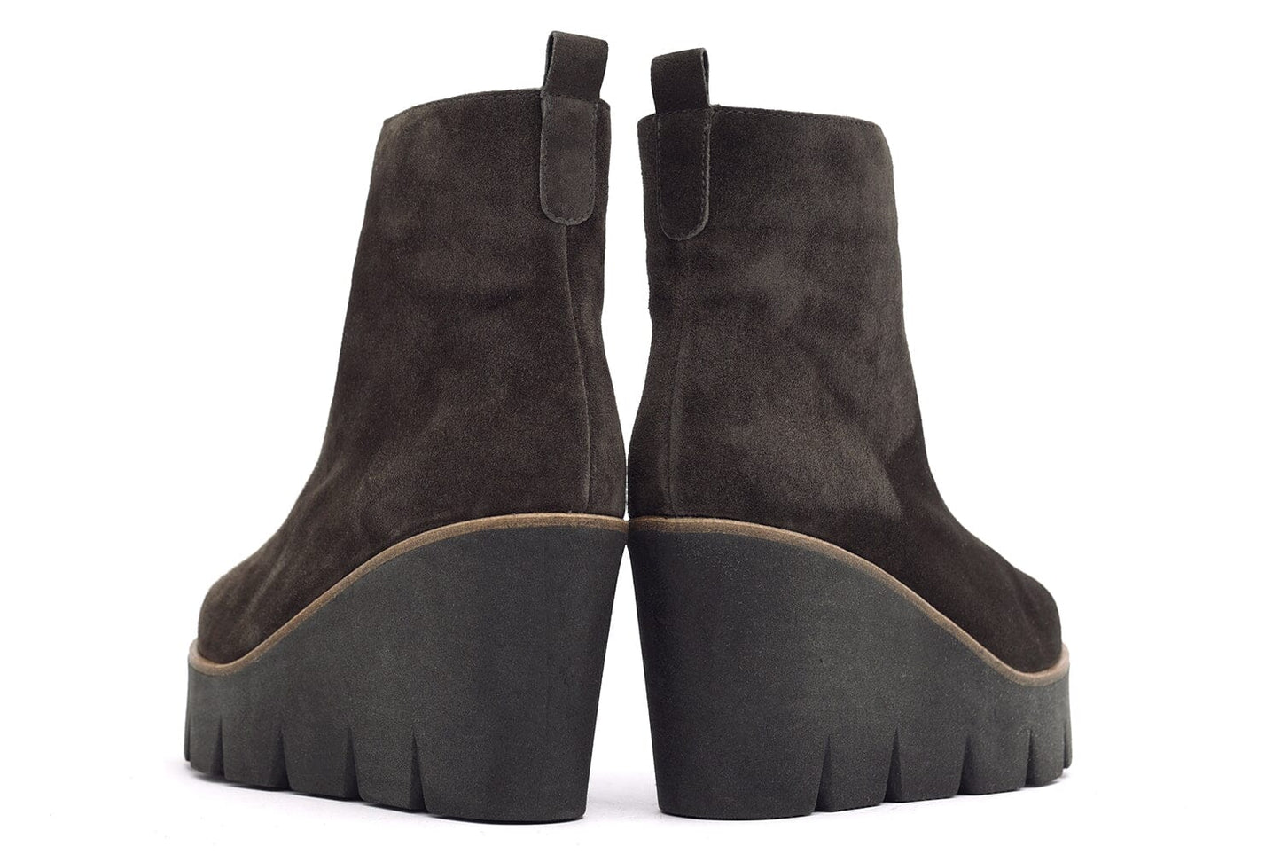 Sasha Suede Wedge Boot in Grey Footwear ALPE 