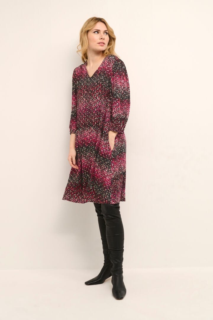 Seqa Long Sleeve Short Dress in Purple Dress Culture 
