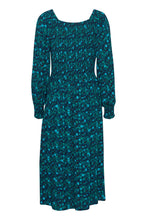Load image into Gallery viewer, Shee Dress in Quetzal Green flower Dress Ichi 
