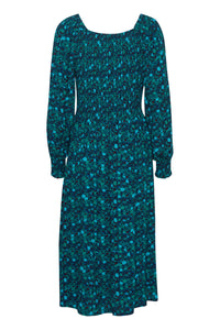 Shee Dress in Quetzal Green flower Dress Ichi 