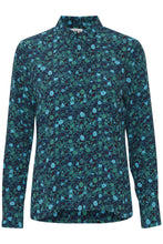Load image into Gallery viewer, Shee Long Sleeved Shirt in Quetzal Green Flower Shirt Ichi 
