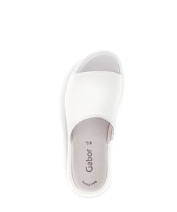 Single Strap Leather Sandal in White Footwear Gabor 