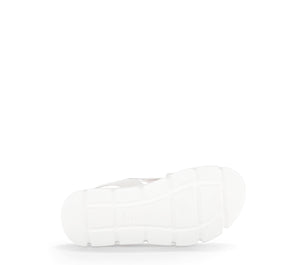 Square buckle Leather Sandal in White Footwear Gabor 