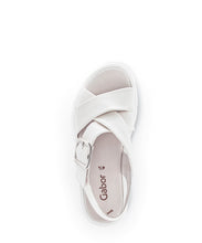 Load image into Gallery viewer, Square buckle Leather Sandal in White Footwear Gabor 
