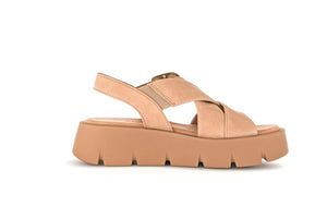 Square Buckle Sandal in Beige Footwear Gabor 