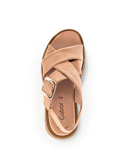 Square Buckle Sandal in Beige Footwear Gabor 
