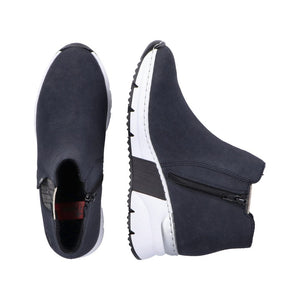 Stretch Slip-On Sneaker in Navy Blue Footwear Rieker 